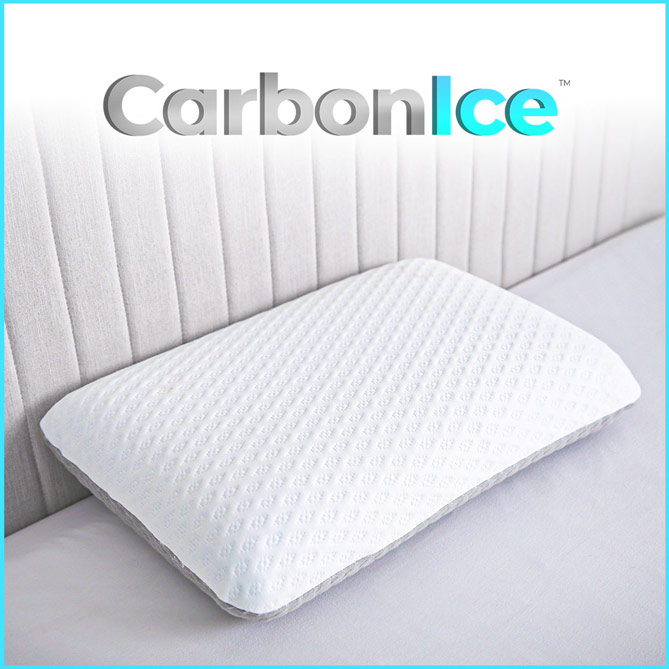 Almofada “Carbon Ice”: rematada em carbono-bambu