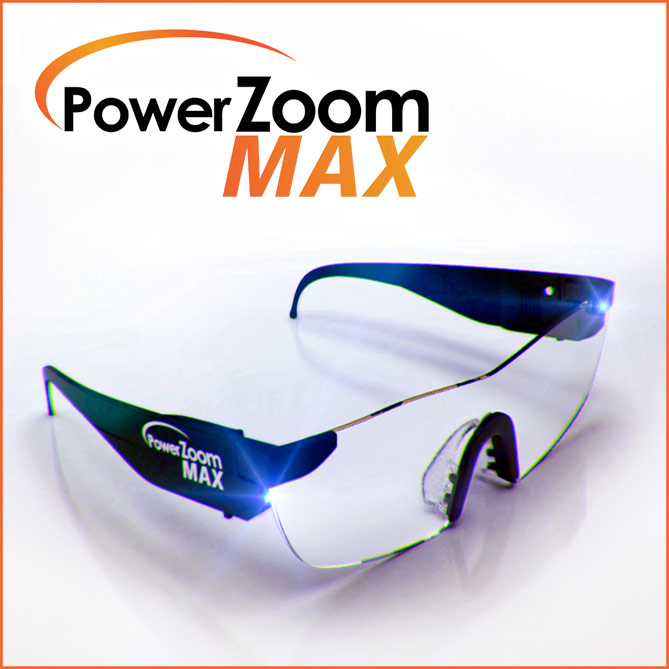 “Power Zoom Max”: Os novos óculos de aumento com luzes LED integradas