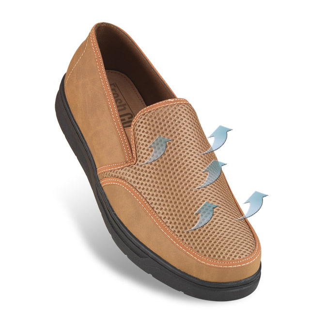 Sapatos de verão “Fresh Comfort”: Palmilha de pele com “Memory Foam”